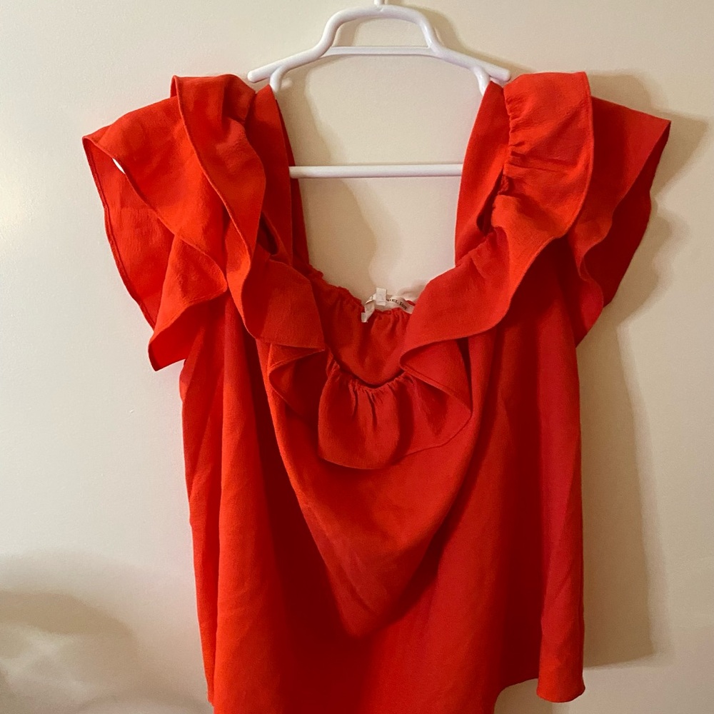 Rachel Rachel Roy Cold shoulder top on or off the shoulder look orange/coral 2X